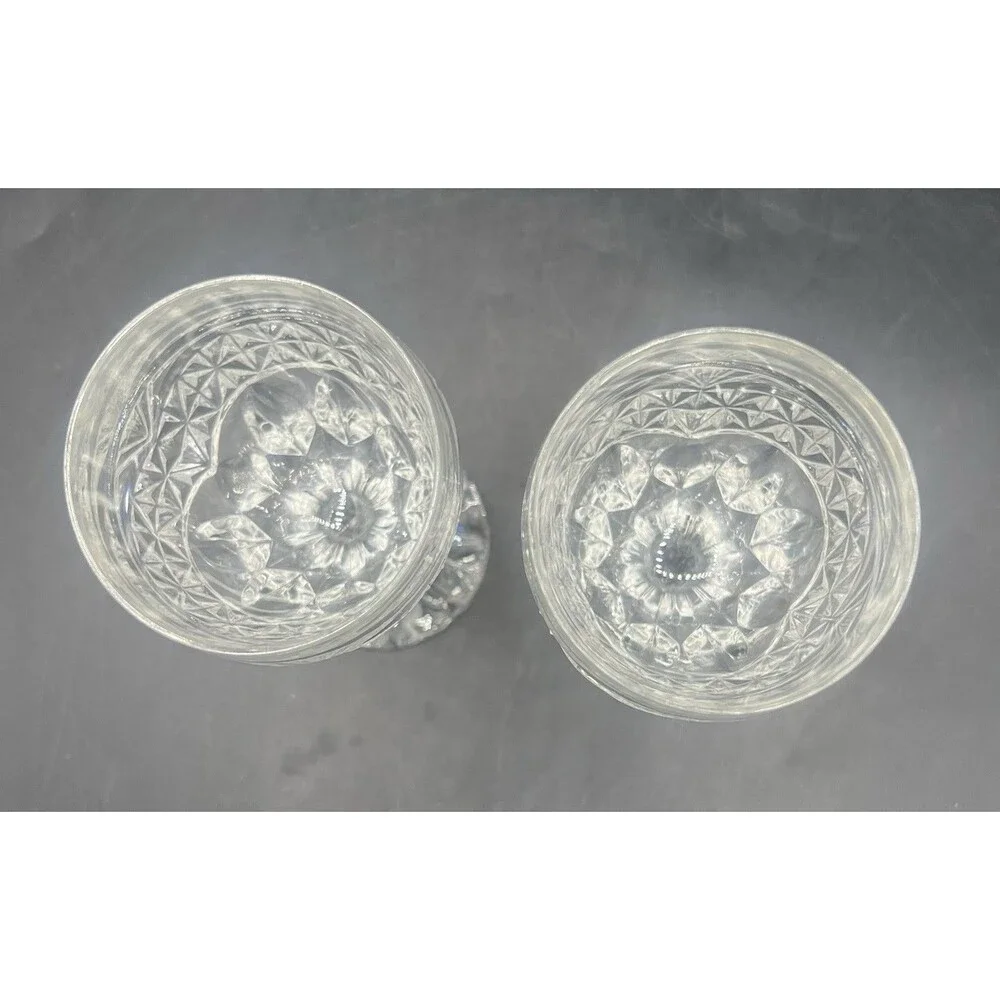 Crystal D’Arques D’Adriana Luna Wine Water Goblets Set of 2 Clear 6.25” Vintage